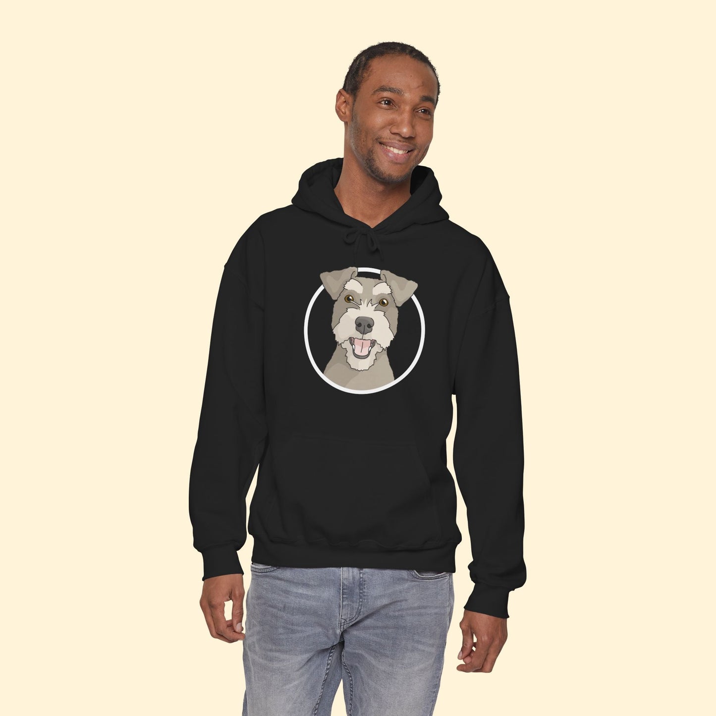 Miniature Schnauzer Circle | Hooded Sweatshirt - Detezi Designs - 31047851686919506088