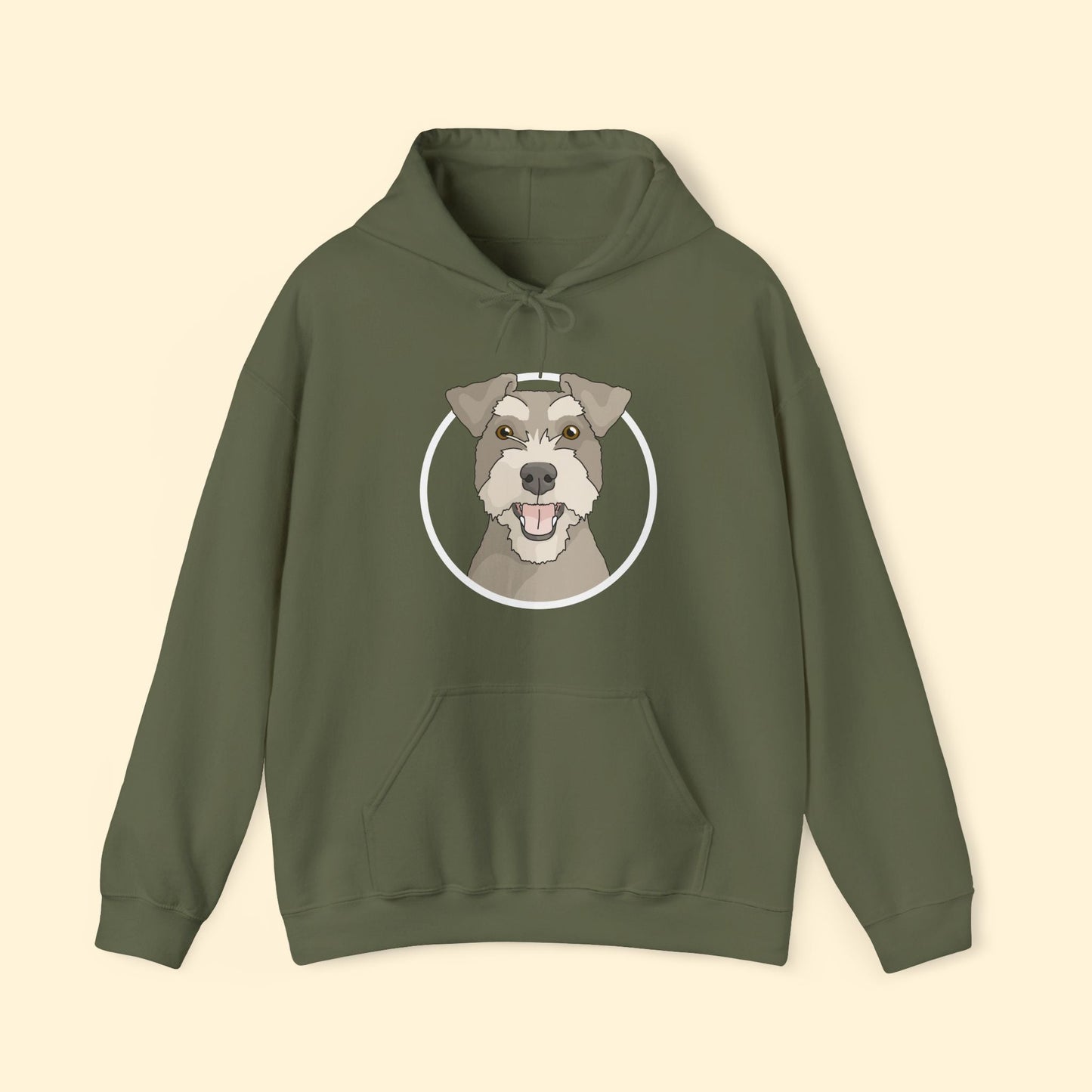 Miniature Schnauzer Circle | Hooded Sweatshirt - Detezi Designs - 31933542544154181803