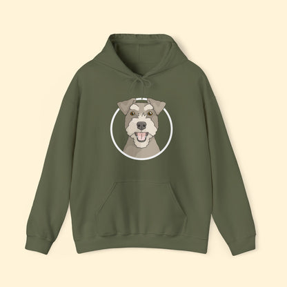 Miniature Schnauzer Circle | Hooded Sweatshirt - Detezi Designs - 31933542544154181803