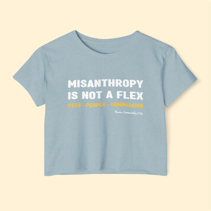 Misanthropy Is Not A Flex | FUNDRAISER for Bronx Community Cats | Festival Crop Top - Detezi Designs - 19032034654432626451