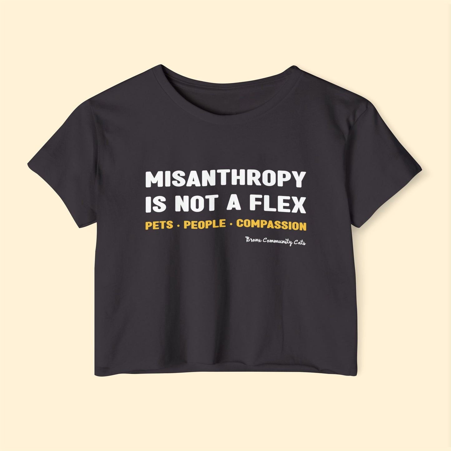 Misanthropy Is Not A Flex | FUNDRAISER for Bronx Community Cats | Festival Crop Top - Detezi Designs - 32021815210199590930