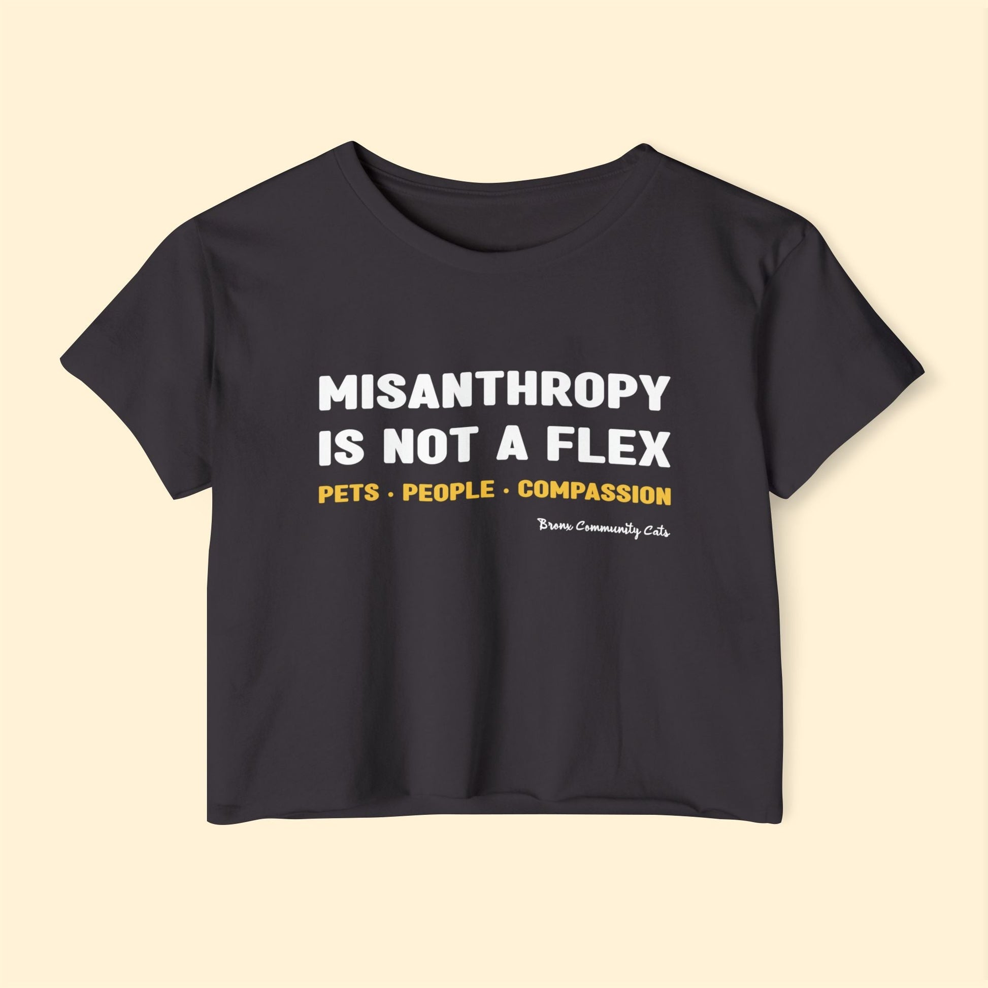Misanthropy Is Not A Flex | FUNDRAISER for Bronx Community Cats | Festival Crop Top - Detezi Designs - 32021815210199590930