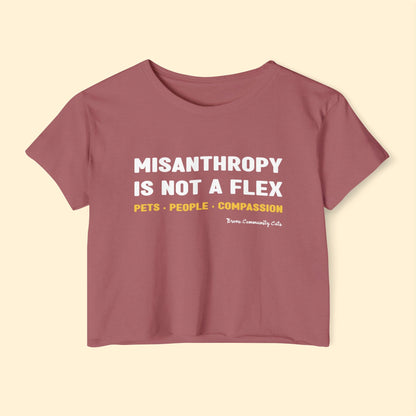 Misanthropy Is Not A Flex | FUNDRAISER for Bronx Community Cats | Festival Crop Top - Detezi Designs - 52243438044472967402