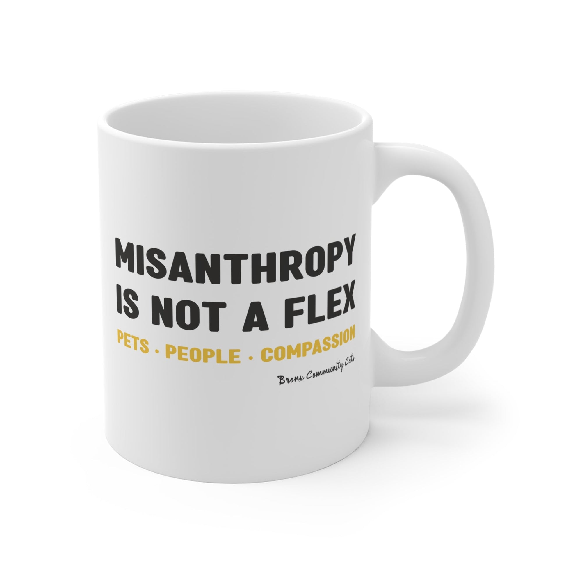 Misanthropy Is Not A Flex | FUNDRAISER for Bronx Community Cats | Mug - Detezi Designs - 18421575851121725681