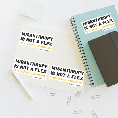 Misanthropy Is Not A Flex | FUNDRAISER for Bronx Community Cats | Sticker Sheet - Detezi Designs - 31572586142605592990