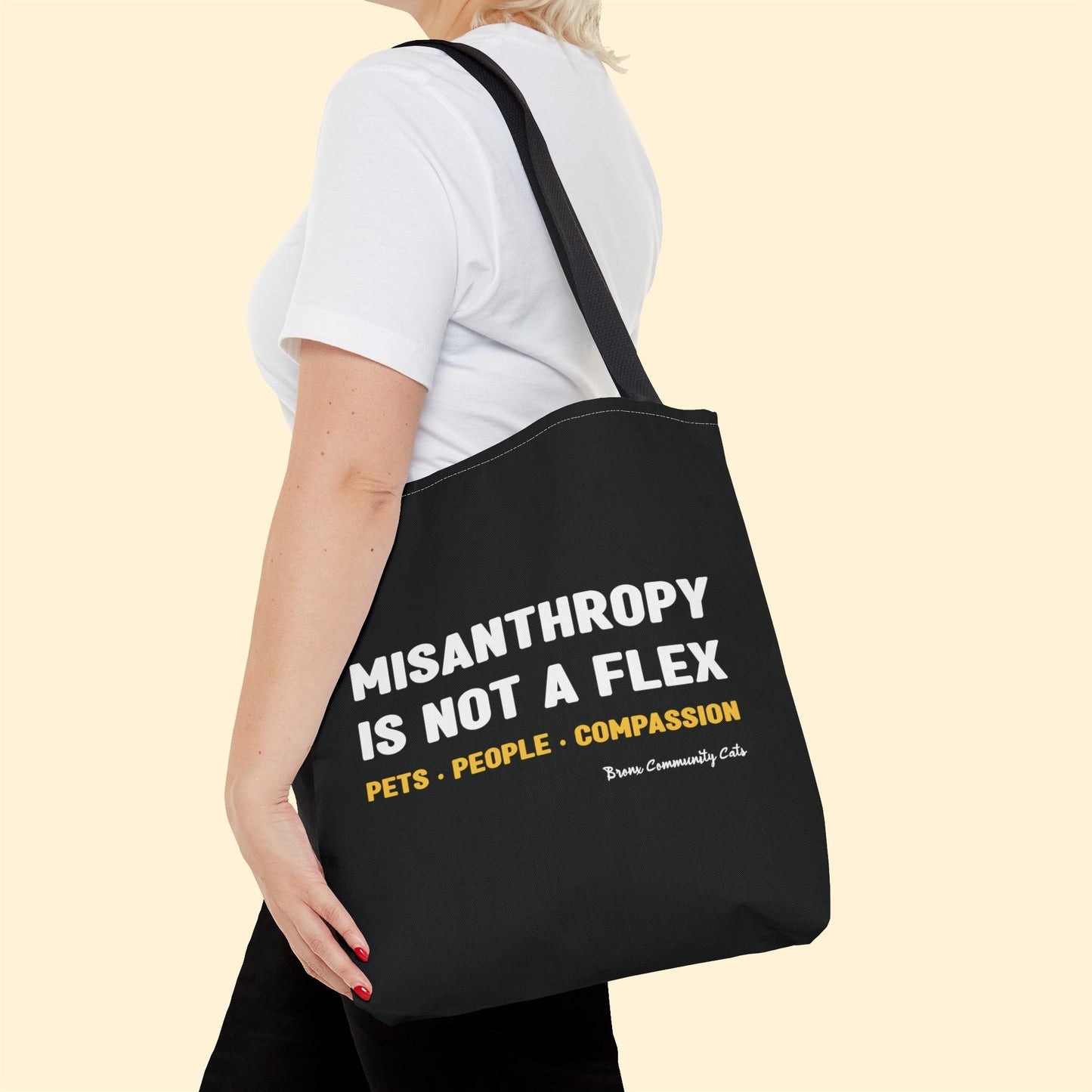 Misanthropy Is Not A Flex | FUNDRAISER for Bronx Community Cats | Tote Bag - Detezi Designs - 13005346610532397389