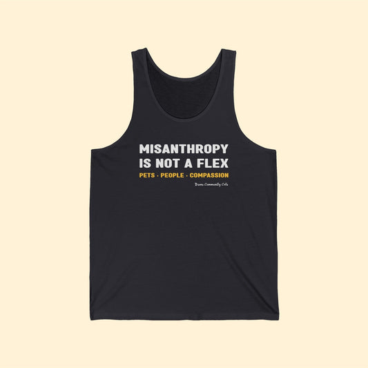 Misanthropy Is Not A Flex | FUNDRAISER for Bronx Community Cats | Unisex Jersey Tank - Detezi Designs - 18745840257004913747