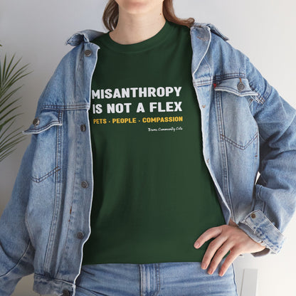 Misanthropy Is Not A Flex | FUNDRAISER for Bronx Community Cats | Unisex T - shirt - Detezi Designs - 30152559809404873451