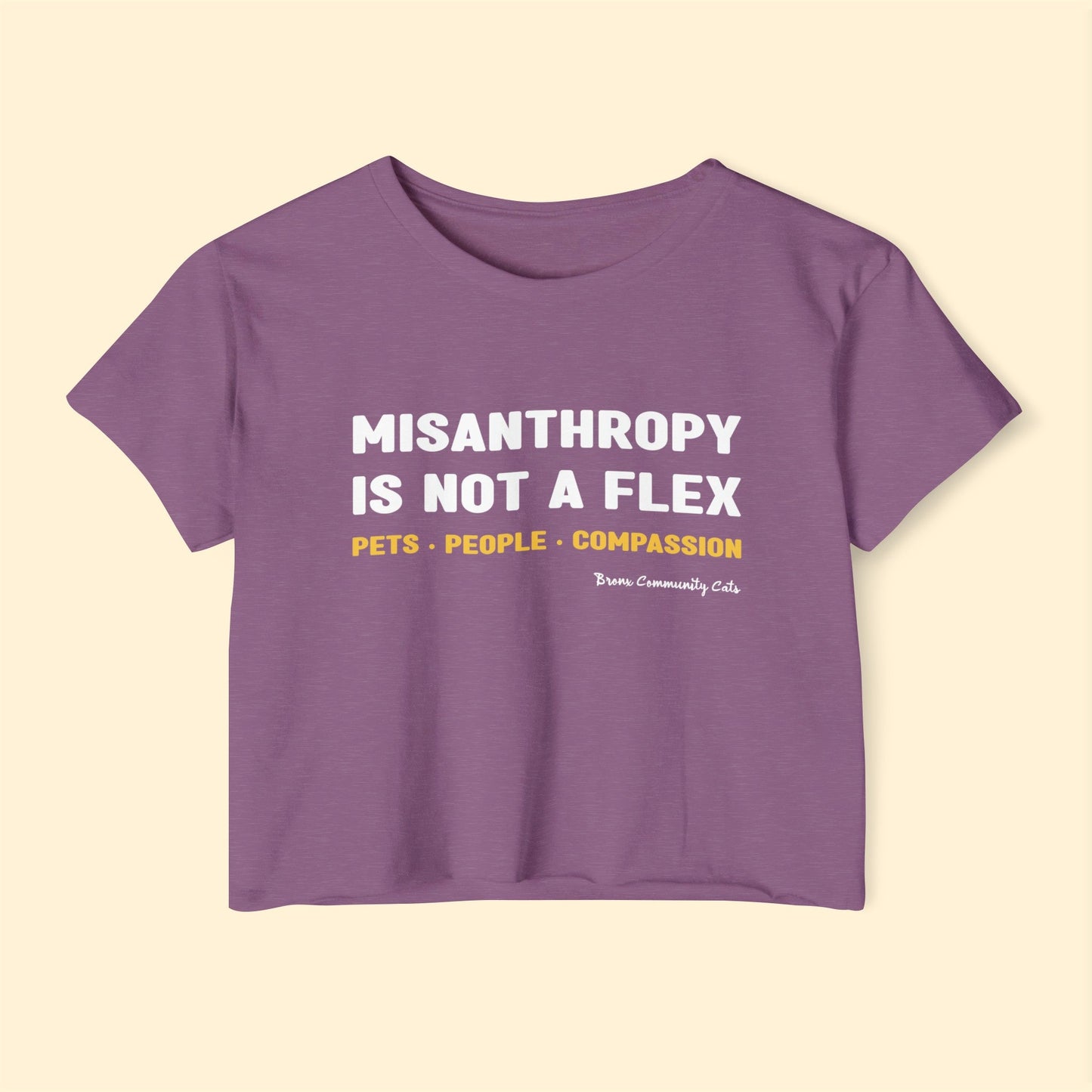 Misanthropy Is Not A Flex | FUNDRAISER for Bronx Community Cats | Women's Festival Crop Top - Detezi Designs - 24448972966815219856