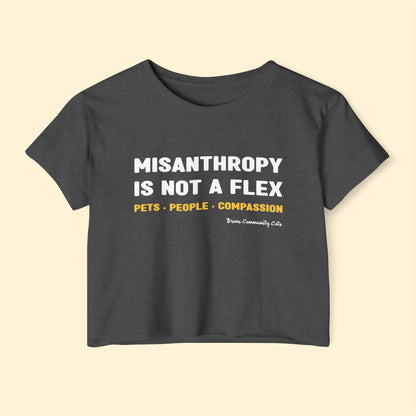 Misanthropy Is Not A Flex | FUNDRAISER for Bronx Community Cats | Women's Festival Crop Top - Detezi Designs - 26502273751405256400