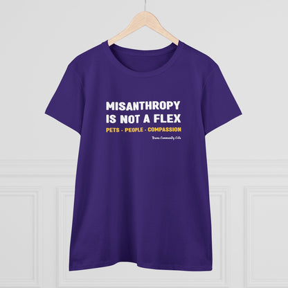 Misanthropy Is Not A Flex | FUNDRAISER for Bronx Community Cats | Women's Midweight Cotton Tee - Detezi Designs - 12116093869650672892