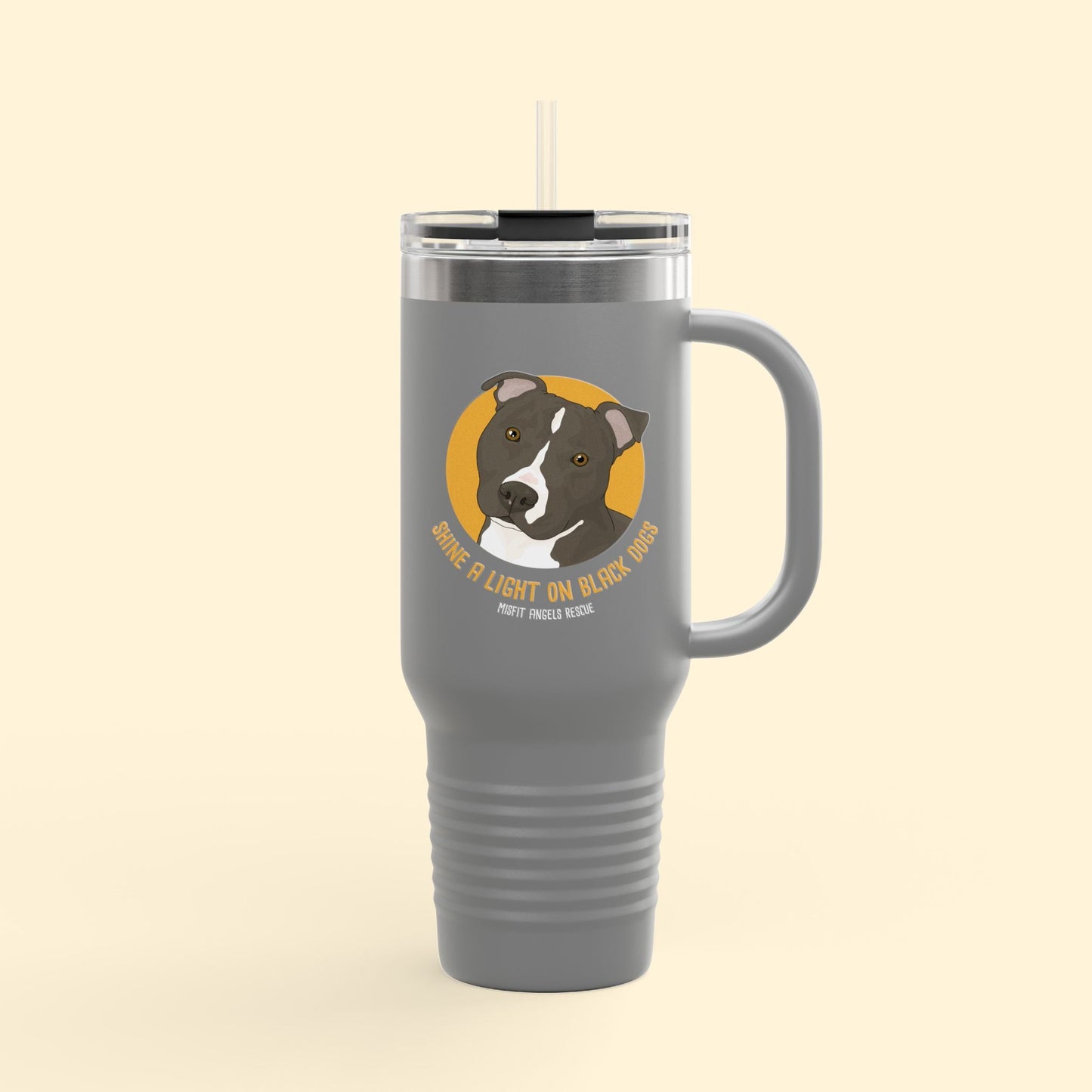 Misfit Angels Rescue | FUNDRAISER | Insulated Travel Mug, 40oz - Detezi Designs - 43648721928041670293