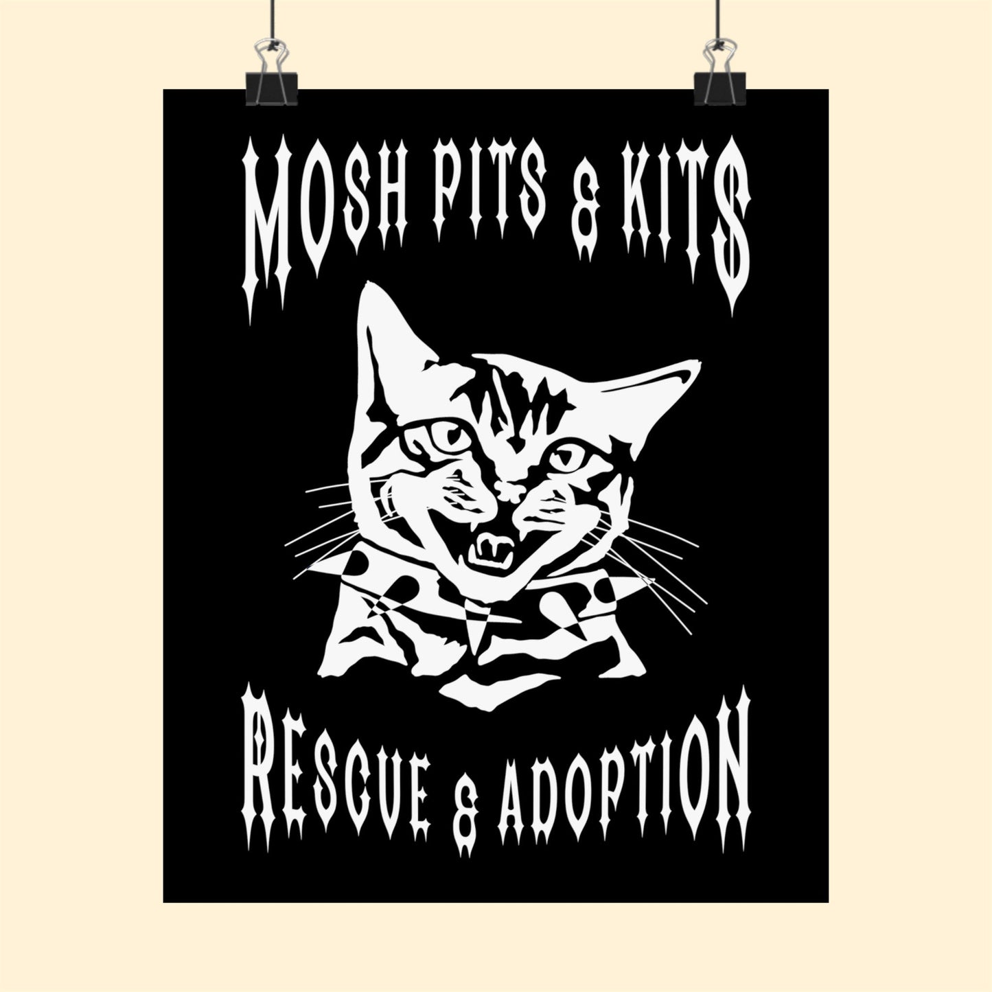 Mosh Pits & Kits Rescue | FUNDRAISER | Art Print - Detezi Designs-66950433766453968567