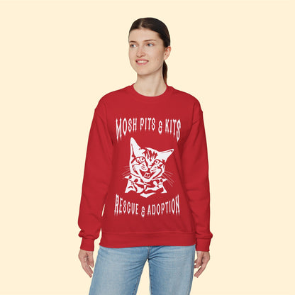 Mosh Pits & Kits Rescue | FUNDRAISER | Crewneck Sweatshirt - Detezi Designs-29566474339511537165