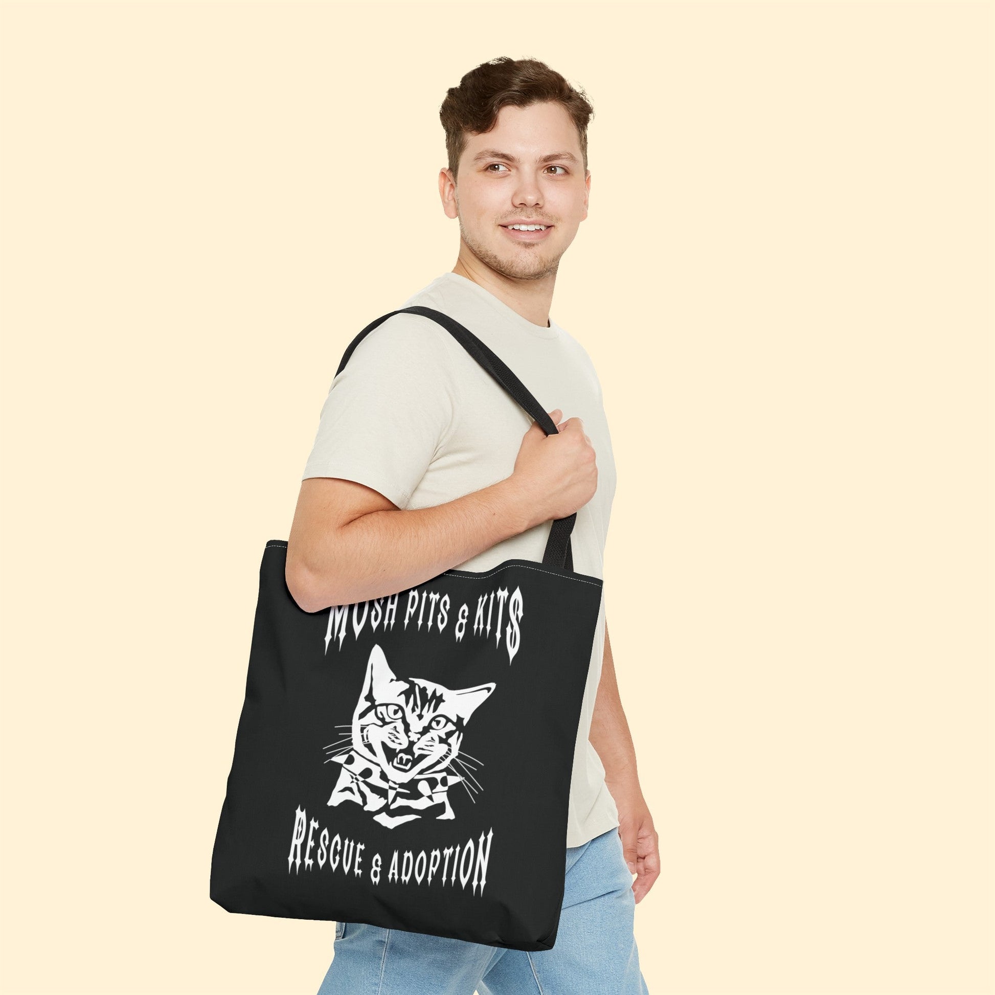 Mosh Pits & Kits Rescue | FUNDRAISER | Tote Bag - Detezi Designs-13014552941216689539