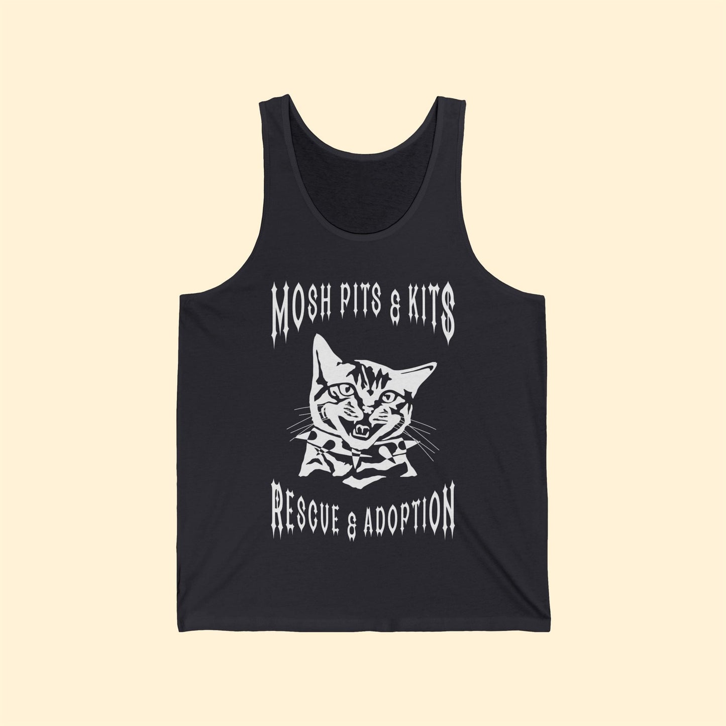 Mosh Pits & Kits Rescue | FUNDRAISER | Unisex Jersey Tank - Detezi Designs-11278441403233271411