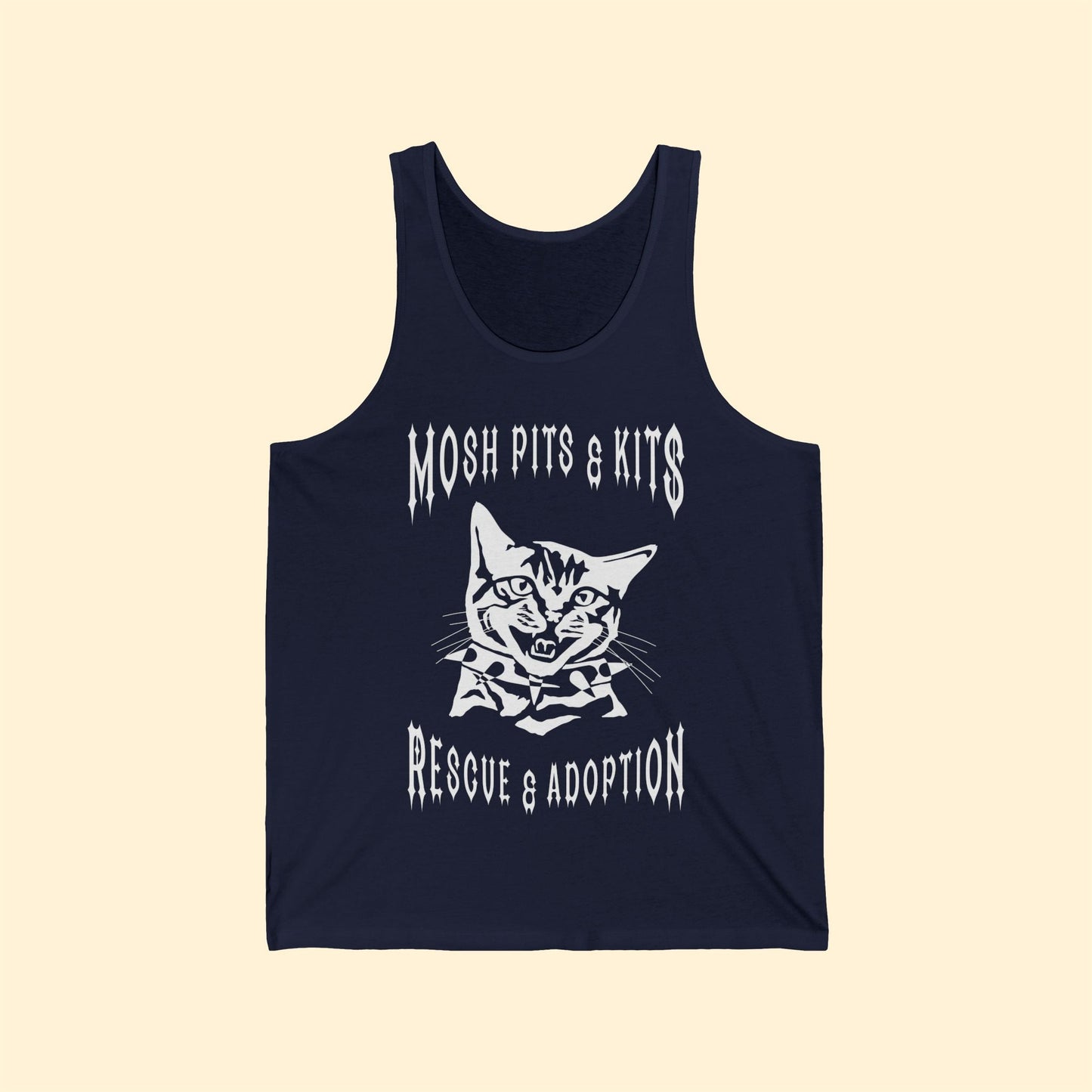 Mosh Pits & Kits Rescue | FUNDRAISER | Unisex Jersey Tank - Detezi Designs-14789778902721639299