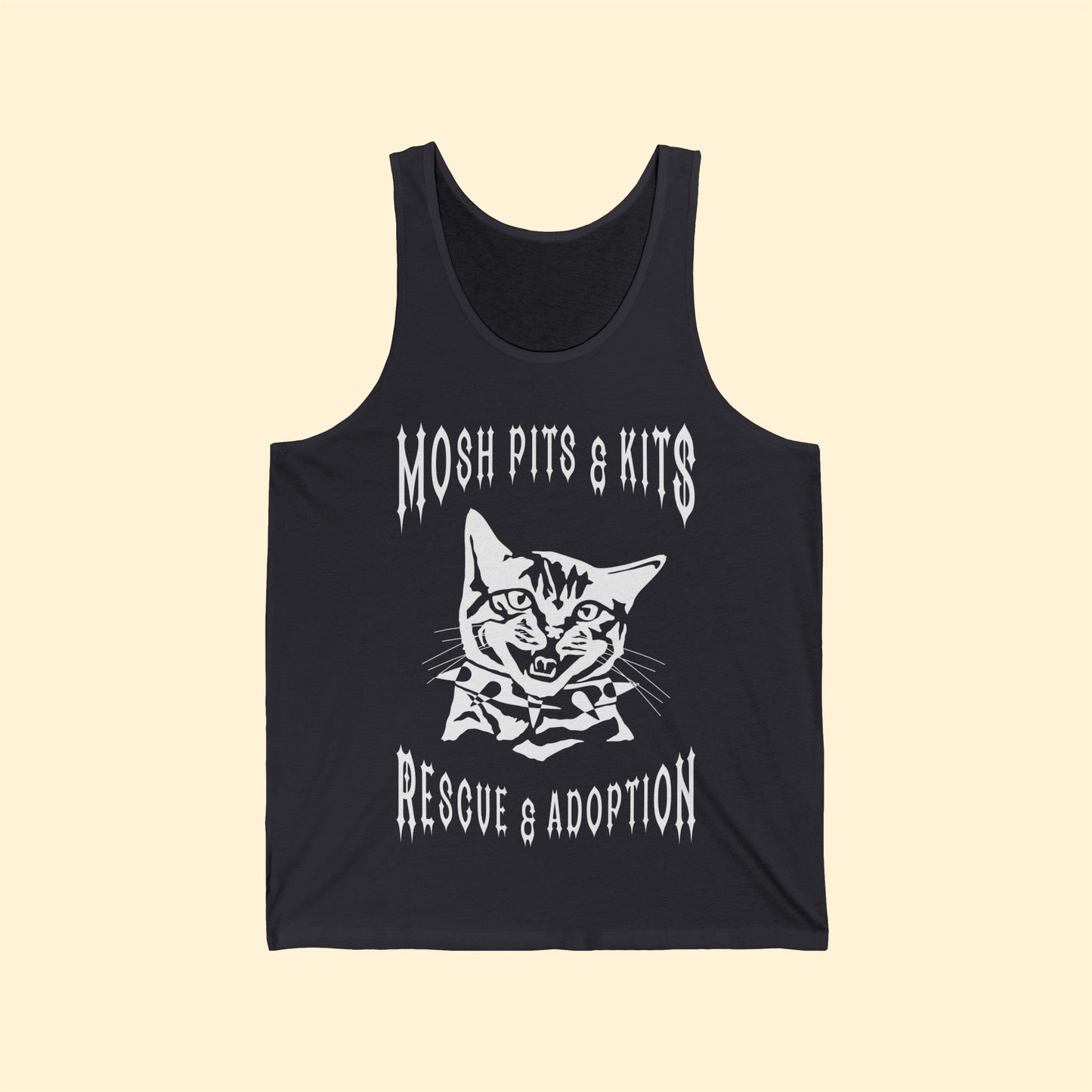 Mosh Pits & Kits Rescue | FUNDRAISER | Unisex Jersey Tank - Detezi Designs-47847740759407650105