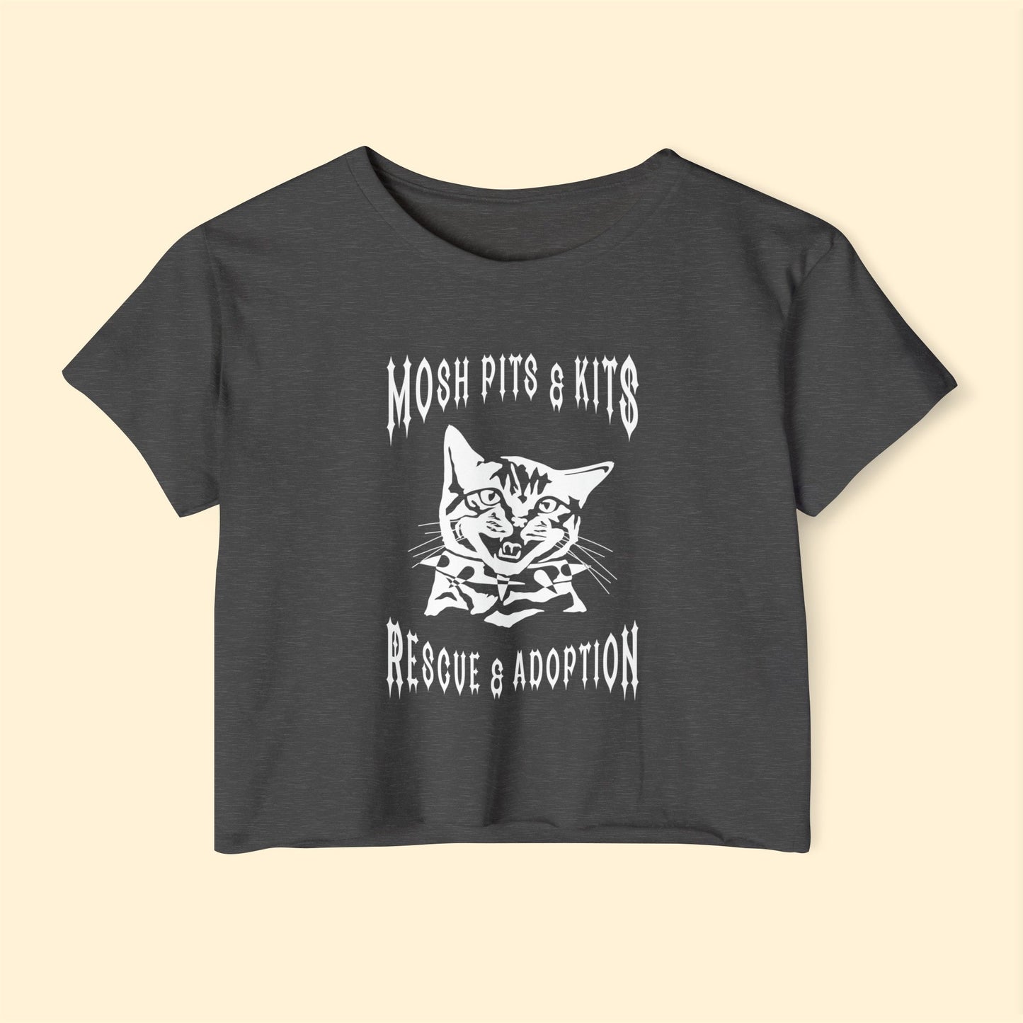 Mosh Pits & Kits Rescue | FUNDRAISER | Women's Festival Crop Top - Detezi Designs-18350233707578896219