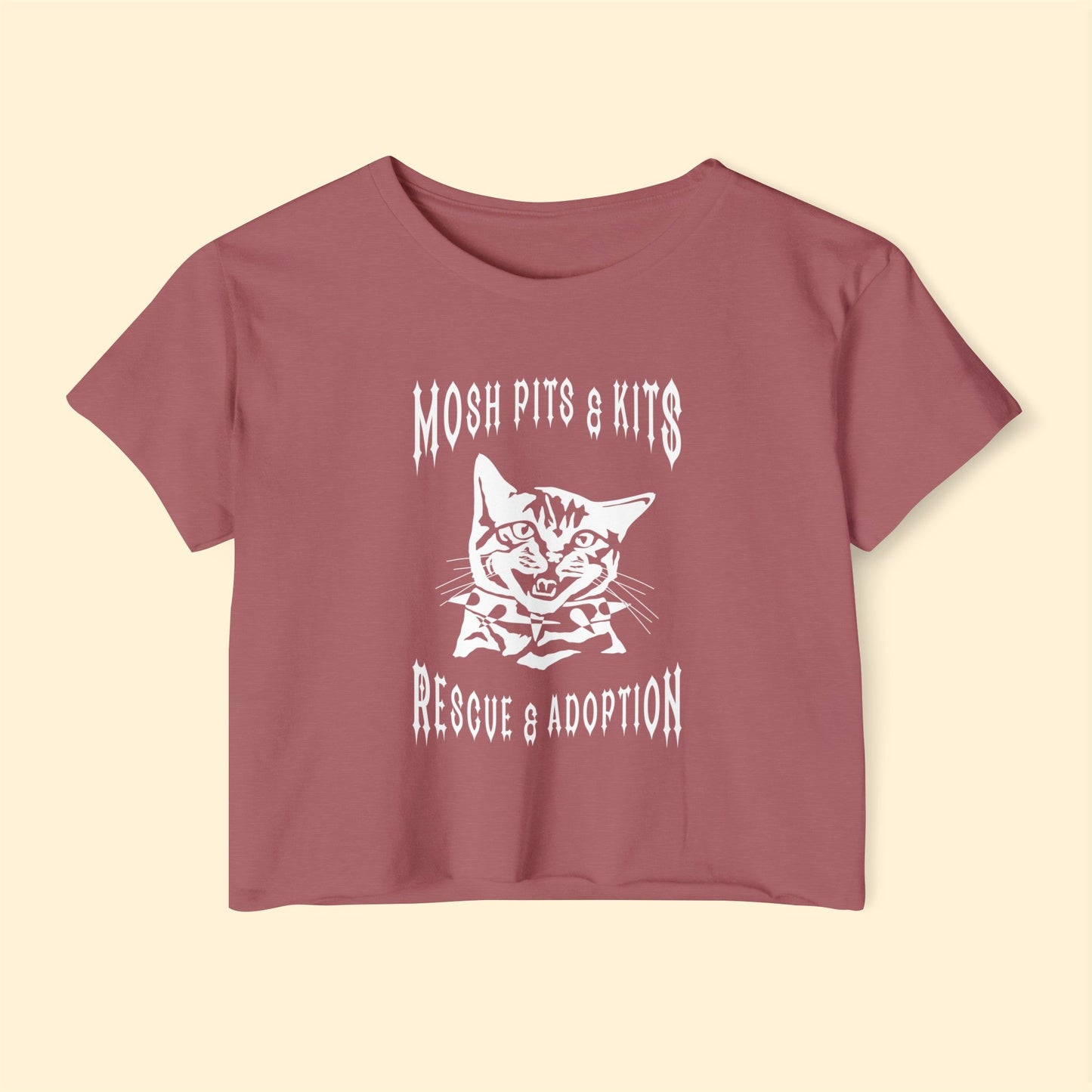 Mosh Pits & Kits Rescue | FUNDRAISER | Women's Festival Crop Top - Detezi Designs-28746830628033306721