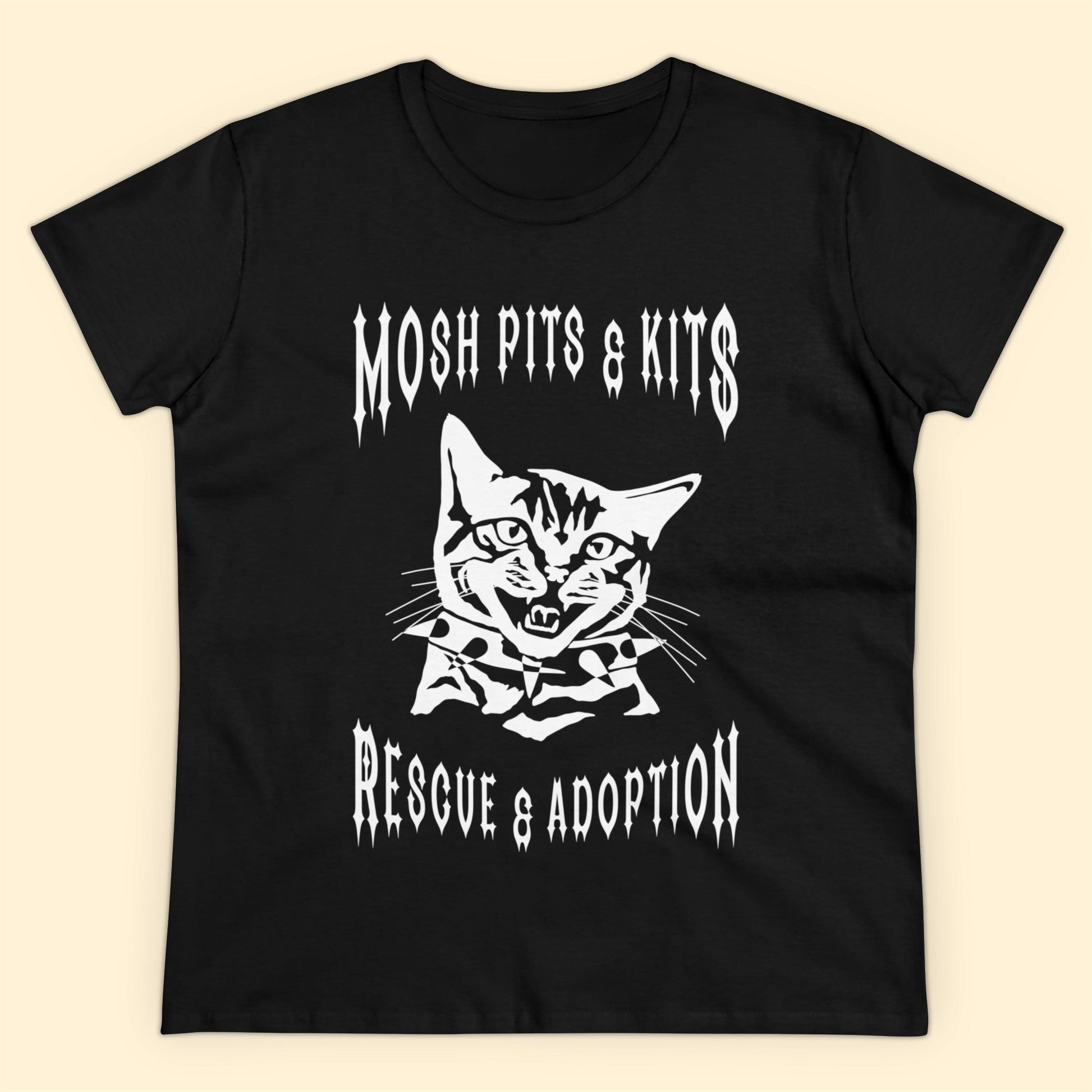 Mosh Pits & Kits Rescue | FUNDRAISER | Women's Midweight Cotton Tee - Detezi Designs-19351937945799524463