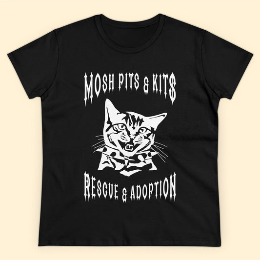 Mosh Pits & Kits Rescue | FUNDRAISER | Women's Midweight Cotton Tee - Detezi Designs-19351937945799524463