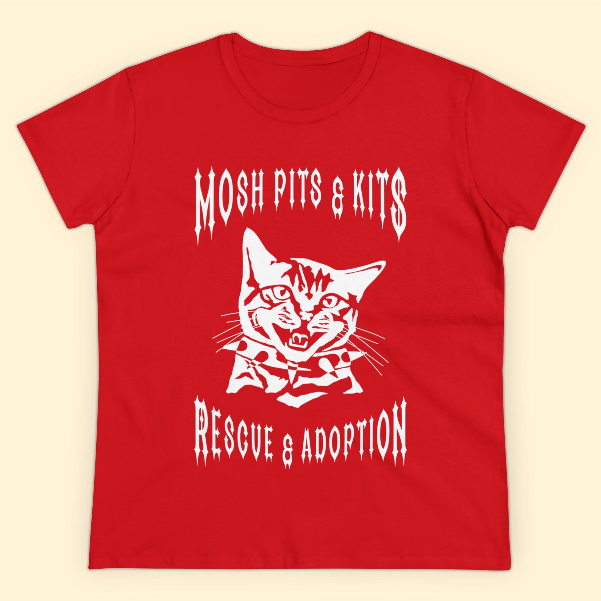 Mosh Pits & Kits Rescue | FUNDRAISER | Women's Midweight Cotton Tee - Detezi Designs-20886934563906432503