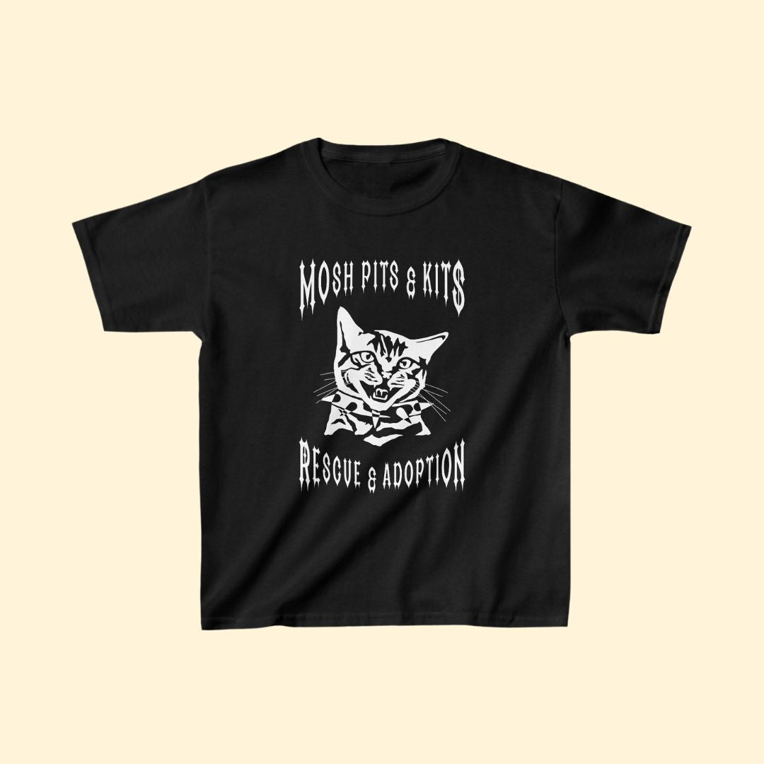 Mosh Pits & Kits Rescue | FUNDRAISER | **YOUTH SIZE** Tee - Detezi Designs-12838724742955719754