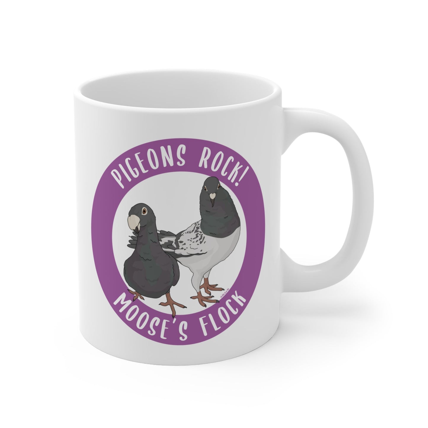 Mug | FUNDRAISER | Moose's Flock | Pigeons Rock - Detezi Designs - 29517009507784627273