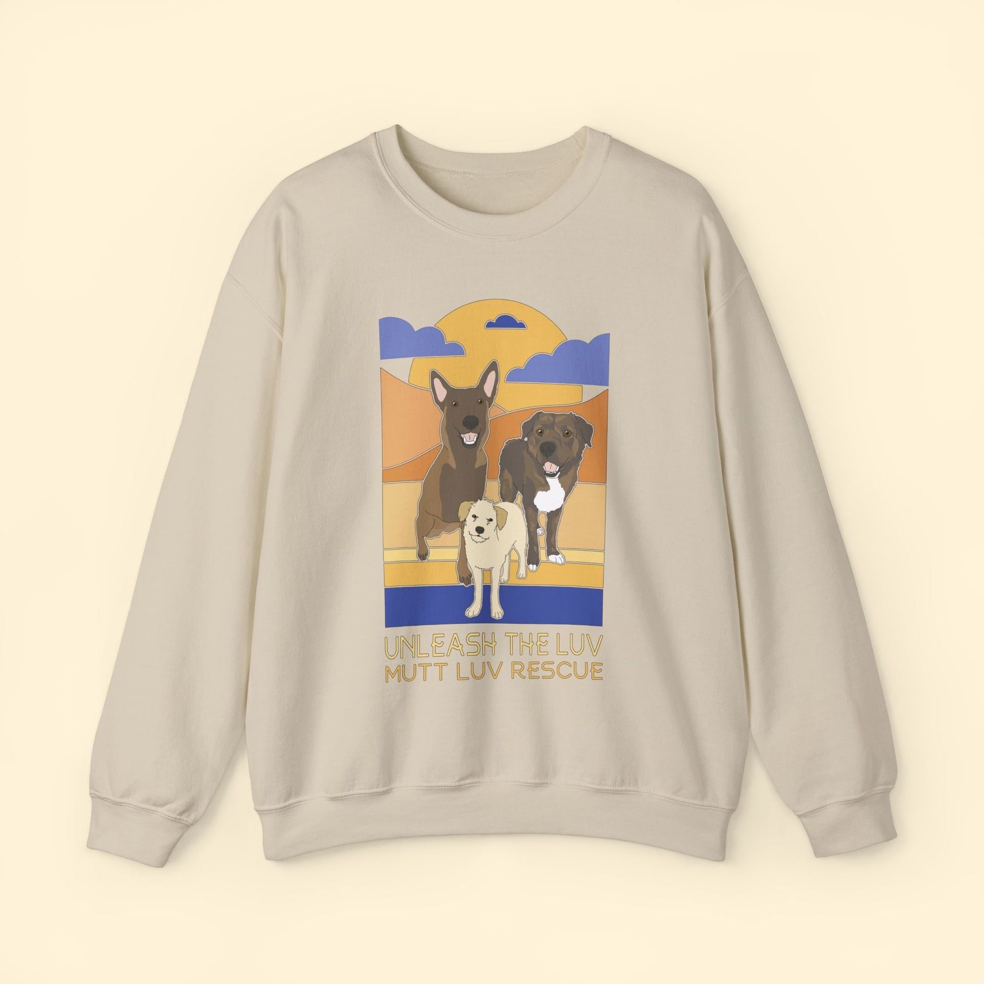 Mutt Luv Rescue | FUNDRAISER | Crewneck Sweatshirt - Detezi Designs - 17862265722907323599
