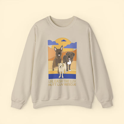 Mutt Luv Rescue | FUNDRAISER | Crewneck Sweatshirt - Detezi Designs - 17862265722907323599