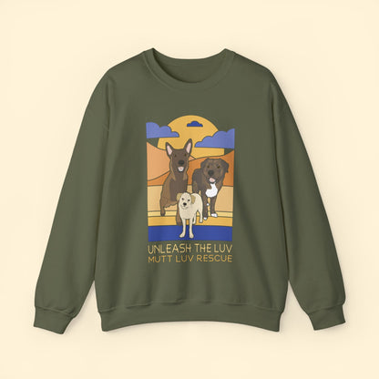 Mutt Luv Rescue | FUNDRAISER | Crewneck Sweatshirt - Detezi Designs - 19412149812058904388