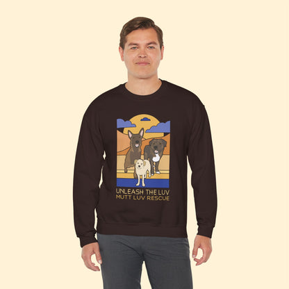 Mutt Luv Rescue | FUNDRAISER | Crewneck Sweatshirt - Detezi Designs - 58042061197590320888