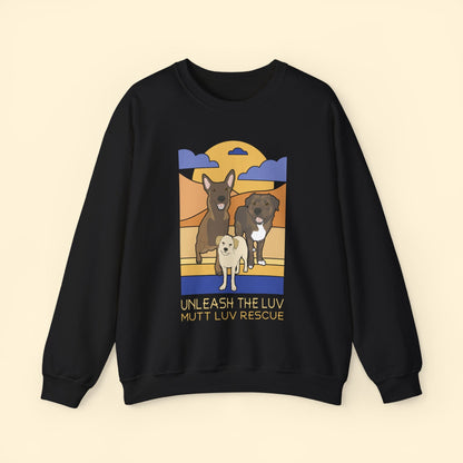 Mutt Luv Rescue | FUNDRAISER | Crewneck Sweatshirt - Detezi Designs - 59663138424331126299