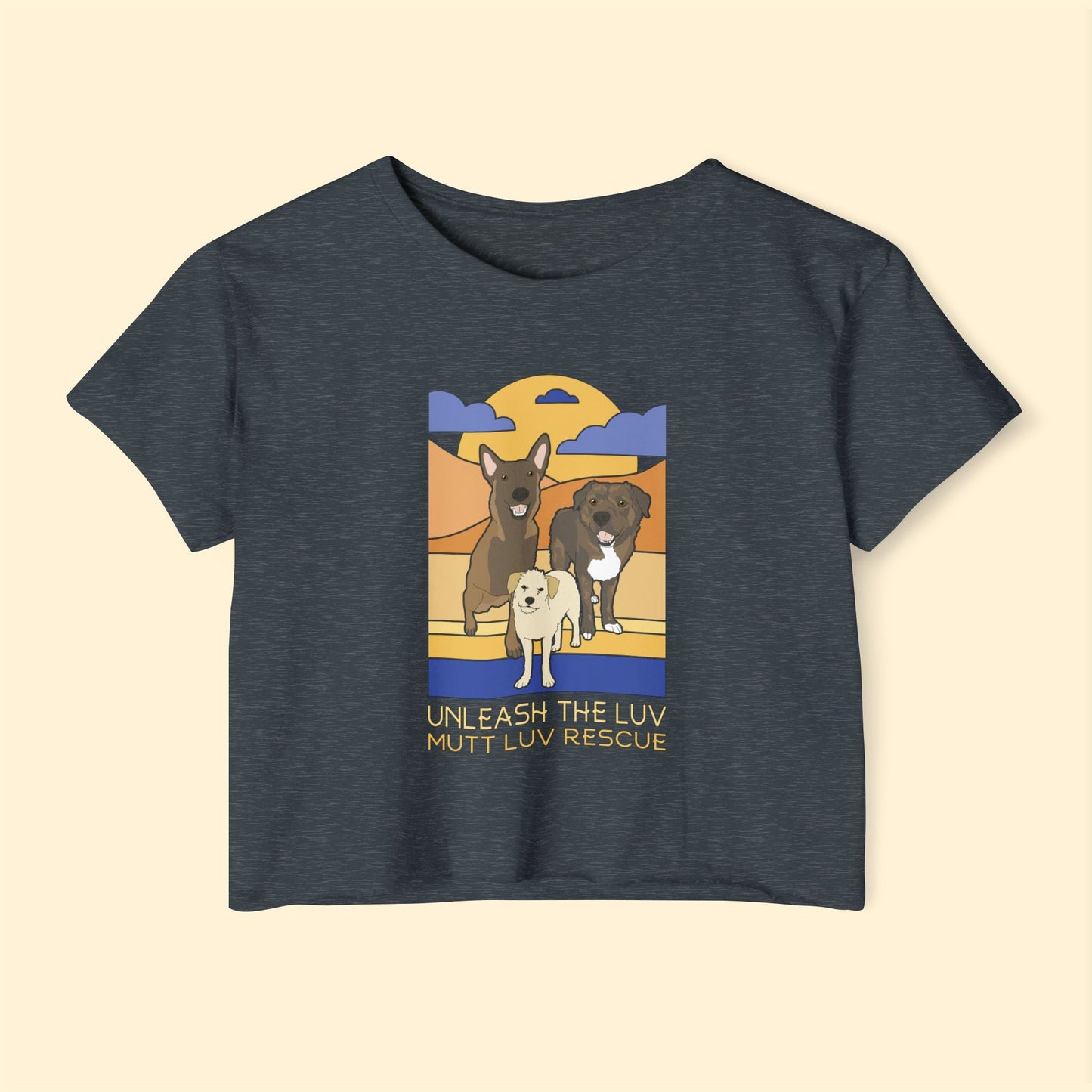 Mutt Luv Rescue | FUNDRAISER | Festival Crop Top - Detezi Designs - 18946353363239128840