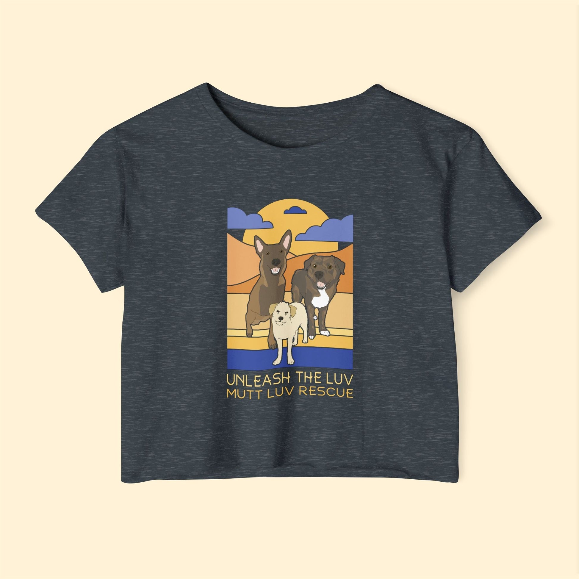 Mutt Luv Rescue | FUNDRAISER | Festival Crop Top - Detezi Designs - 18946353363239128840