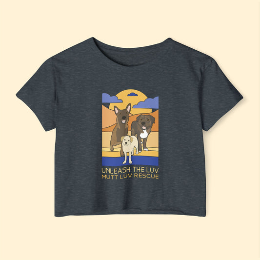 Mutt Luv Rescue | FUNDRAISER | Festival Crop Top - Detezi Designs - 18946353363239128840