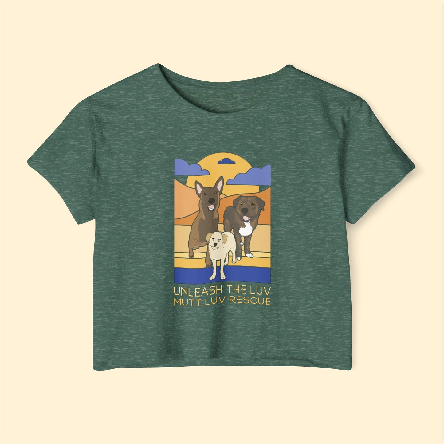 Mutt Luv Rescue | FUNDRAISER | Festival Crop Top - Detezi Designs - 29308983595085219074