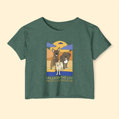 Mutt Luv Rescue | FUNDRAISER | Festival Crop Top - Detezi Designs - 29308983595085219074