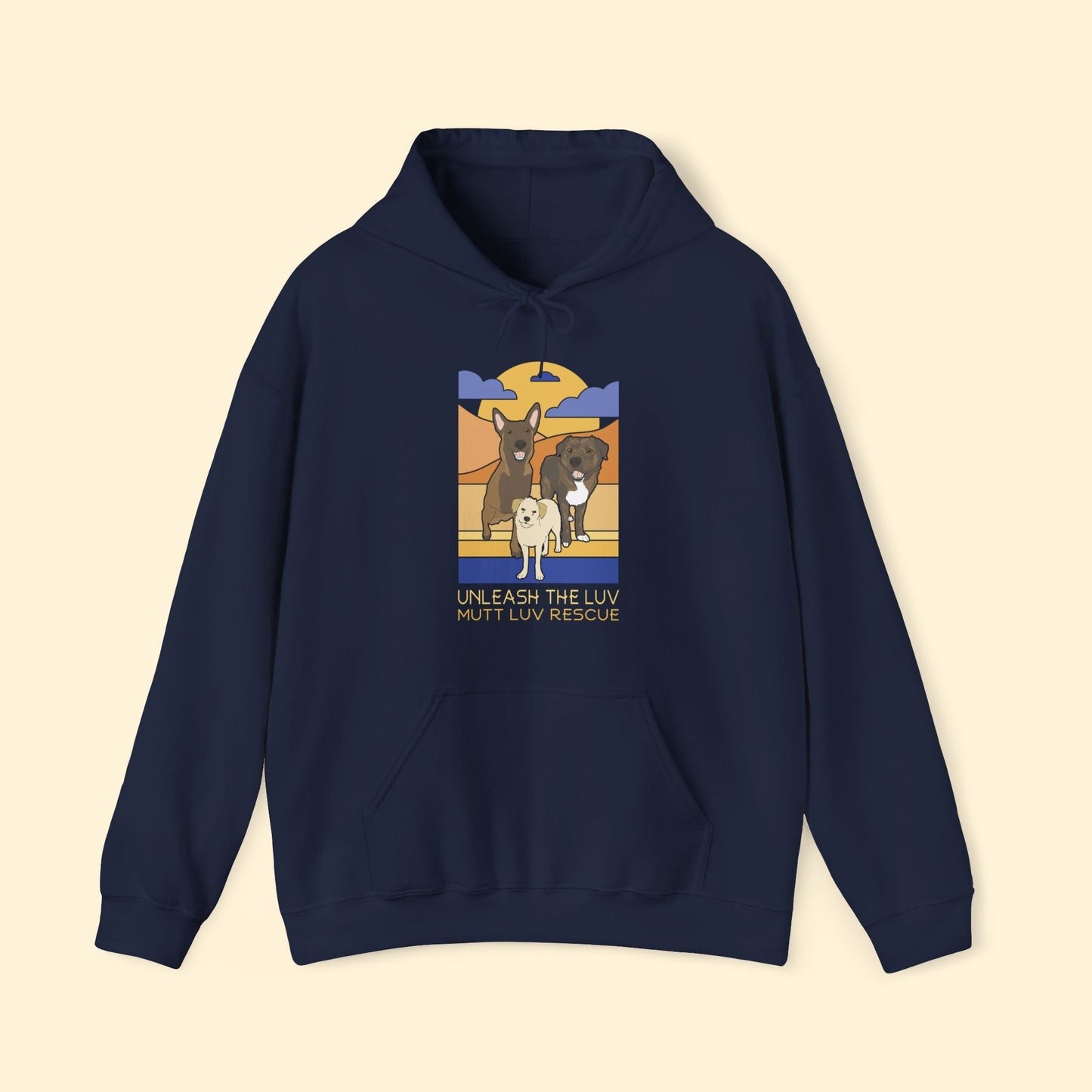 Mutt Luv Rescue | FUNDRAISER | Hooded Sweatshirt - Detezi Designs - 73570607787456556636
