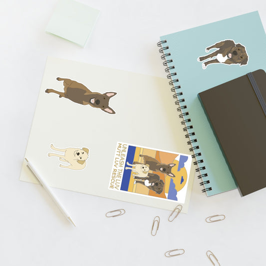 Mutt Luv Rescue | FUNDRAISER | Sticker Sheet - Detezi Designs - 27164606941793876533