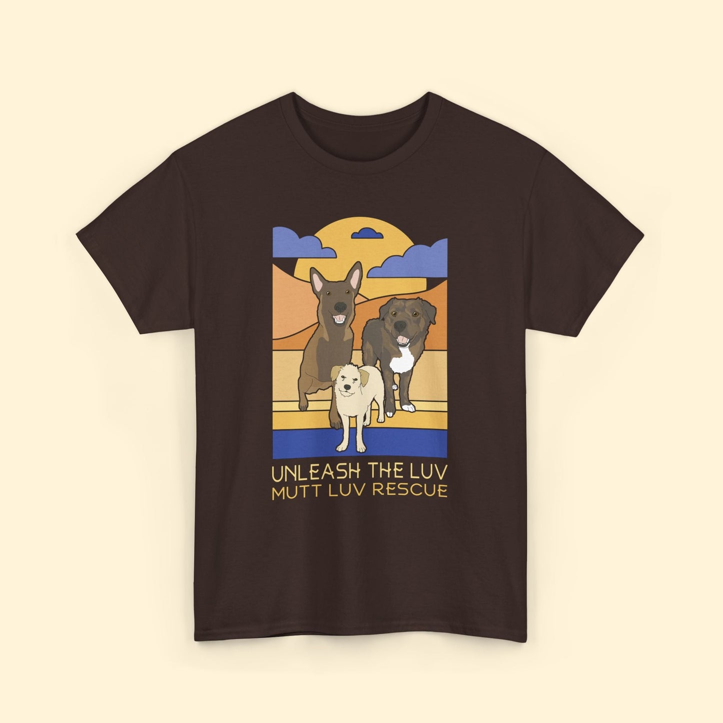 Mutt Luv Rescue | FUNDRAISER | Unisex T-shirt - Detezi Designs - 17362133747918272259