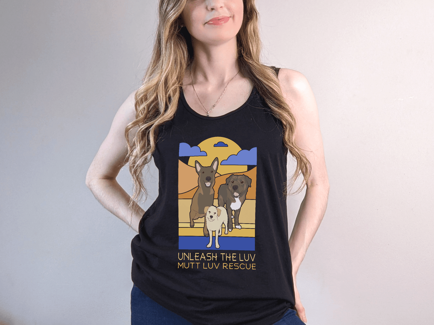 Mutt Luv Rescue | FUNDRAISER | Unisex Tank - Detezi Designs - 91418233117292262853