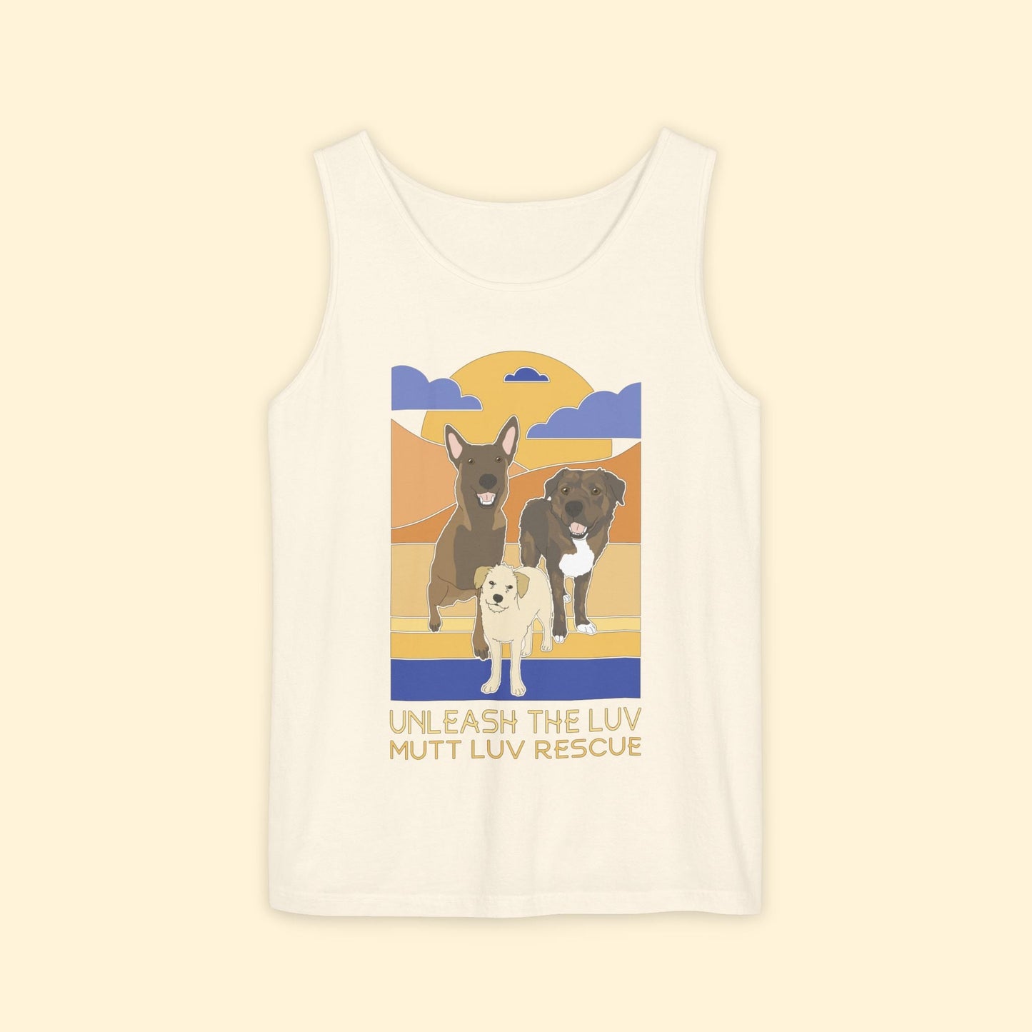 Mutt Luv Rescue | FUNDRAISER | Unisex Tank Top - Detezi Designs - 25658042152723599098