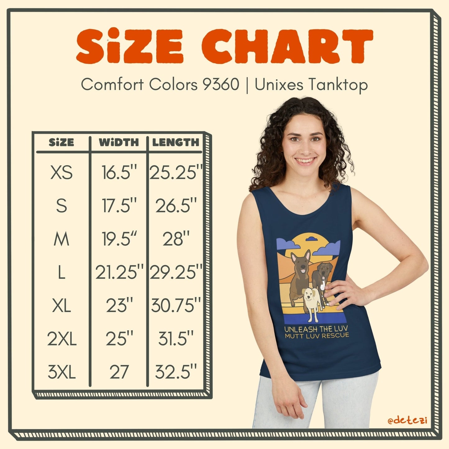 Mutt Luv Rescue | FUNDRAISER | Unisex Tank Top - Detezi Designs - 26334145532080503990