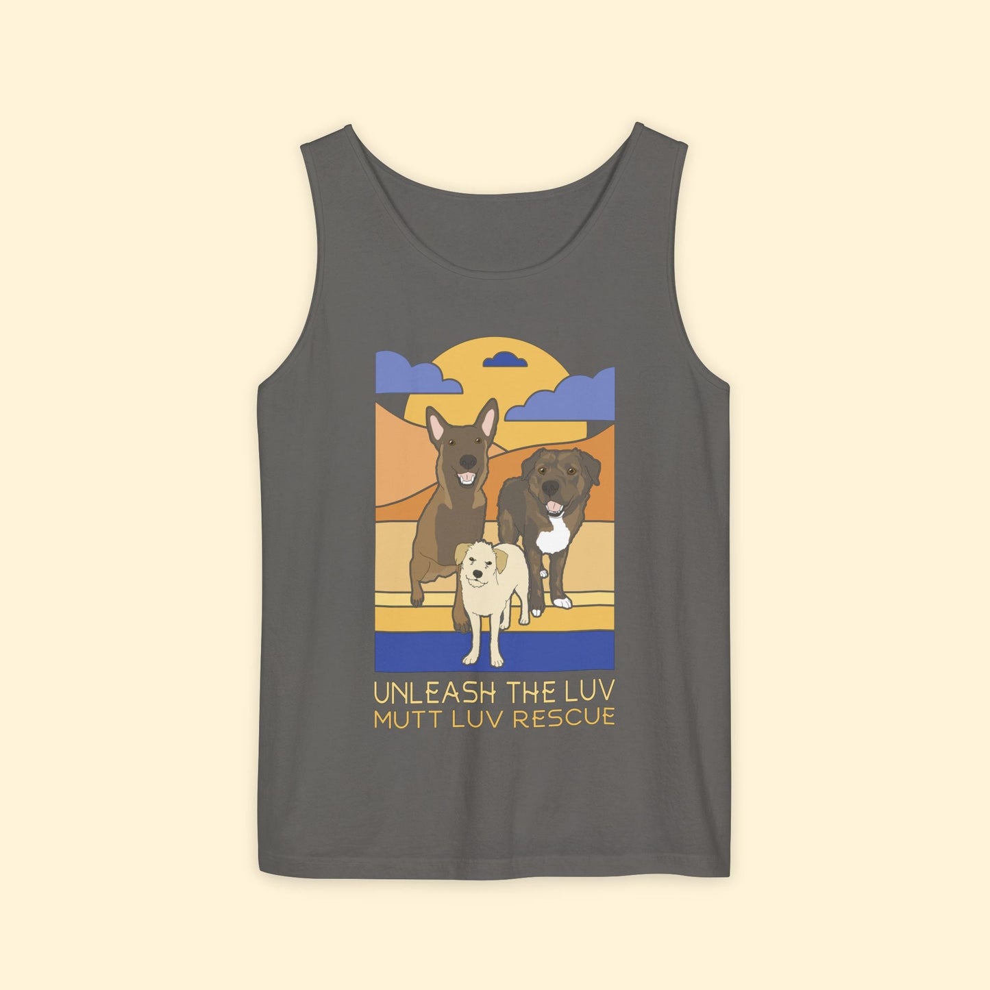 Mutt Luv Rescue | FUNDRAISER | Unisex Tank Top - Detezi Designs - 26334145532080503990