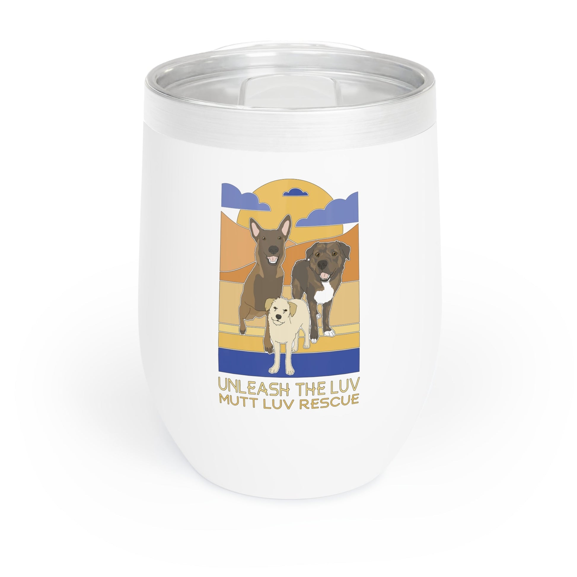 Mutt Luv Rescue | FUNDRAISER | Wine Tumbler - Detezi Designs - 19632649931188821995