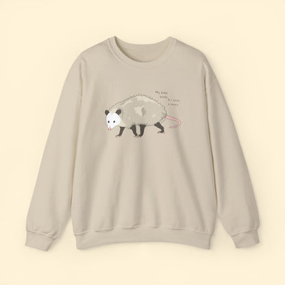 My Body Hurts | Possum | Crewneck Sweatshirt - Detezi Designs - 20258446083986127533