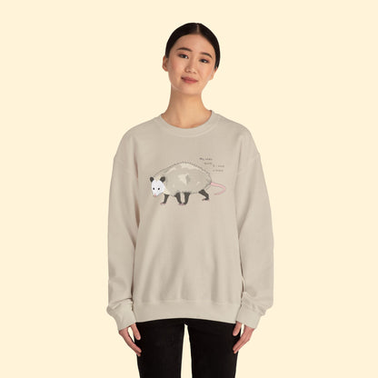 My Body Hurts | Possum | Crewneck Sweatshirt - Detezi Designs - 43302722020257710799