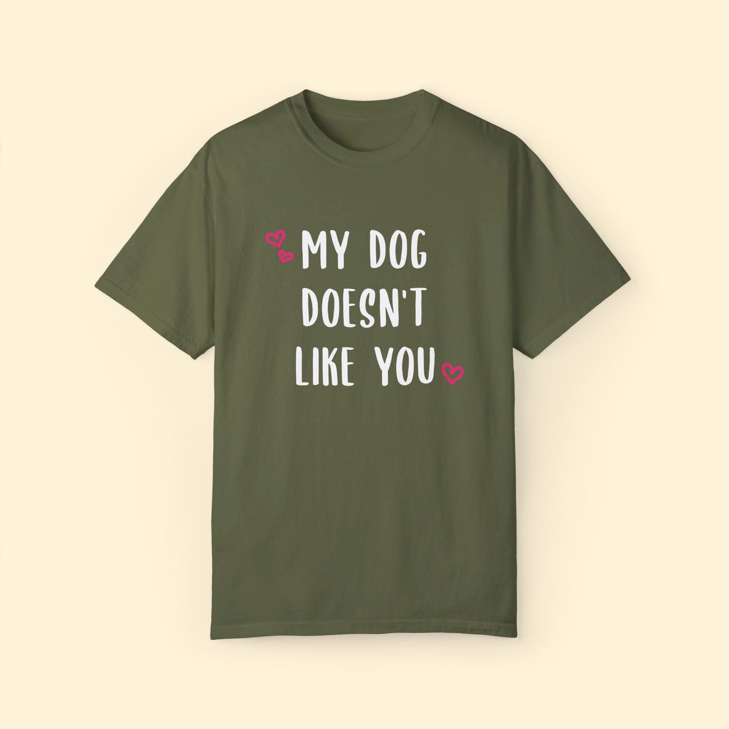 My Dog Doesn't Like You | Comfort Colors Unisex T-shirt - Detezi Designs - 27538216734319361029